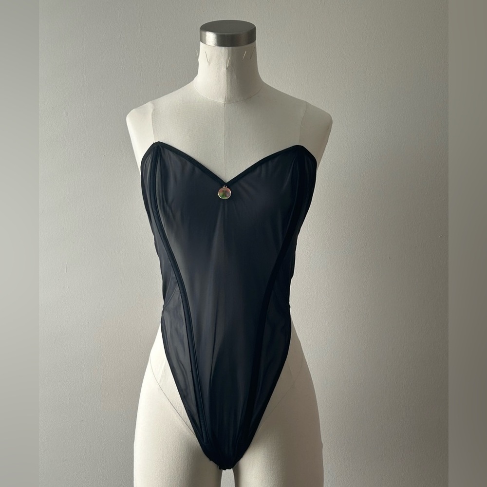 Savage x Fenty Black Mesh Lingerie